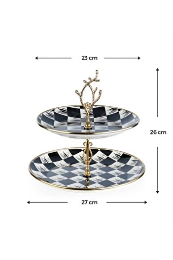ACAR Qualita King Checkered Enamel Layered Cookie Holder