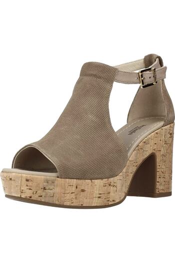 NeroGiardini Women 's sandals e115820 nerogiardini velour tamigi tortora pu.eura p16617 405-castoro