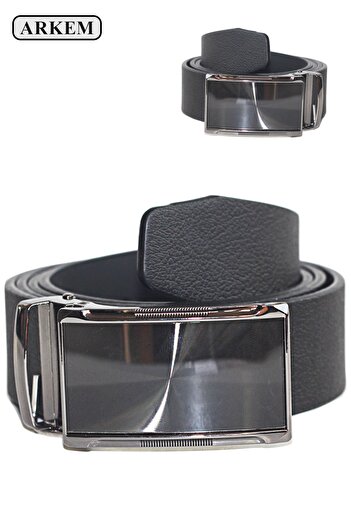 Arkem Men's Belt Mechanical Buckle Jean and Canvas Belt 3.5 cm