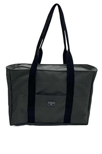 Differ Studio Γκρι Unisex αδιάβροχη τσάντα 2 τεμαχίων με μαύρη εσωτερική τσάντα και λουράκι παραλίας/μπράτσο/ώμος/αθλητική τσάντα