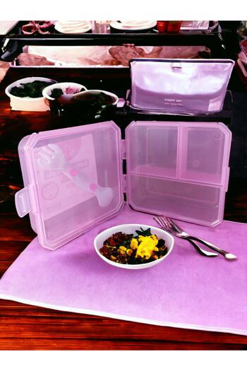 SEYFİKİRTASİYE STORAGE BOWL SET FORK + SPOON PLASTIC FEEDING BOWL