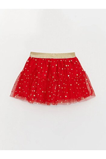 LC Waikiki Patterned Baby Girl Skirt with Elastic Waist