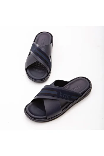 Tamer Tanca Men's Genuine Leather Daily Slippers 876 401 Erk Trlk Y22