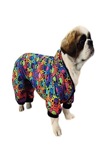 Aşkın Parti Evi Dog Jumpsuit Bird printed raincoat
