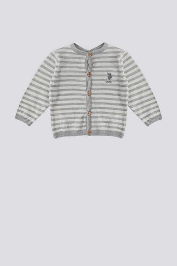U.S. Polo Assn. U.S. Polo Assn Bone Buttoned Baby Baby Cardigan