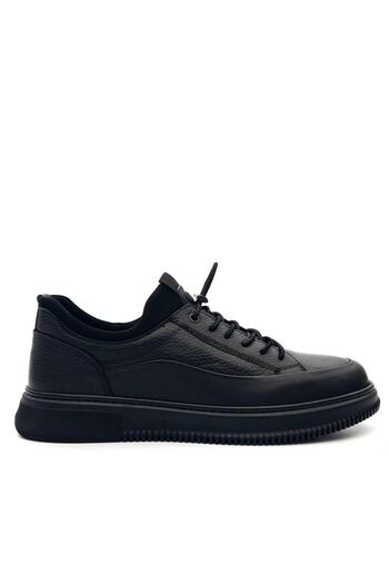 KOMCERO 2297 Men's Stretch Genuine Leather Thick Sole Casual Daily Shoes