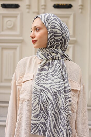 shalby Jungle Wrap Shawl Gray