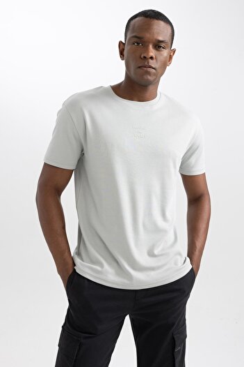 DeFacto Tričko Regular Fit Crew Neck s krátkým rukávem A6869ax23au