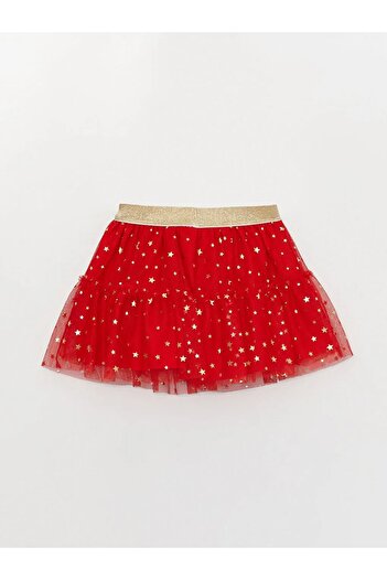 LC Waikiki Patterned Baby Girl Skirt with Elastic Waist