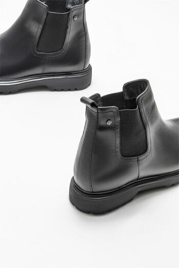 Elle Shoes Siyah Deri Erkek Günlük Bot