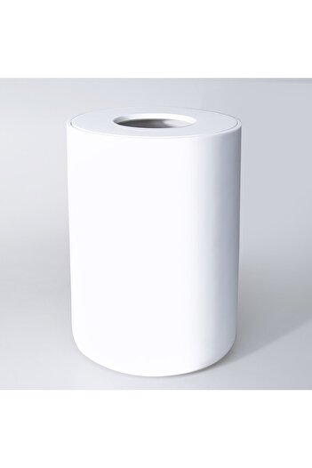 Selim White Luxe Large Trash Can