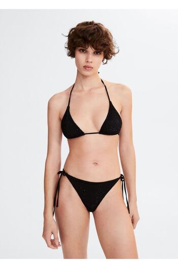 MANGO Woman Μπικίνι Brazilian με πέτρες Strass