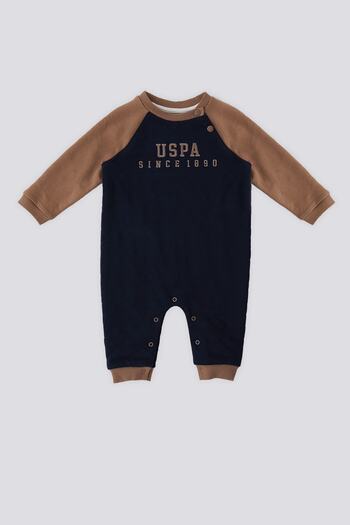 U.S. Polo Assn. U.S. Polo Assn Snap Detail Navy Blue Baby Jumpsuit