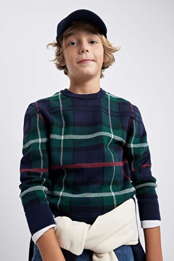 DeFacto Boy's Crew Neck Knitwear Sweater A3297a823au