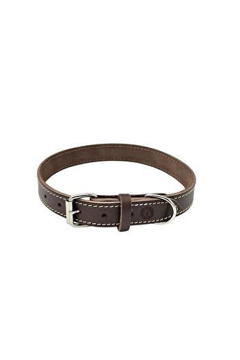 TB Leather Leather Dog Collar - Solidness Guaranteed - Vegetable Tanned Leather Stitched Neck Collar