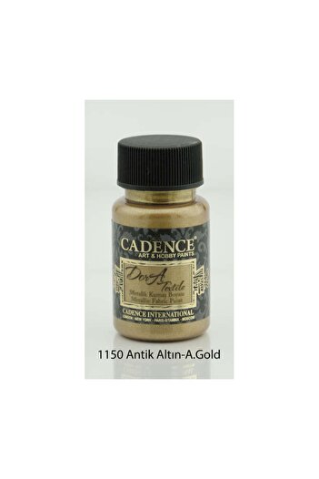 Cadence TEXTİLE METALİK KUMAŞ BOYASI 50 ML. 1150 ANTİK ALTIN