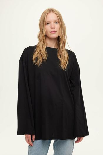 Manuka Wide Sleeve Oversize Tshirt Black
