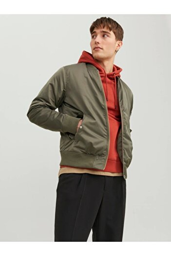 Jack & Jones Jack Jones Jjeocean Men's Bomber Green Jacket 12235876