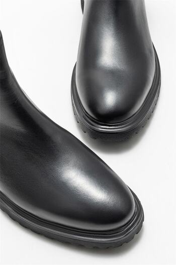 Elle Shoes Siyah Deri Erkek Günlük Bot