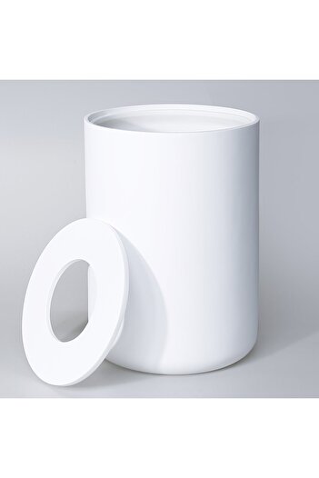 Selim White Luxe Large Trash Can