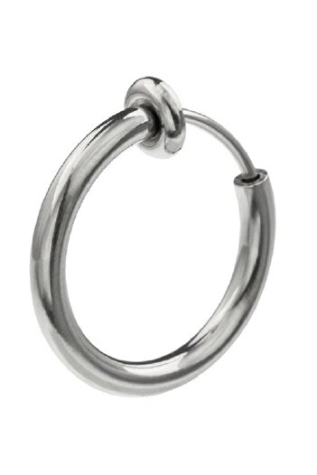 Market66 Silver Color Piercing 1 Pair Earring Nose Lip Ear Joint No Hole Spring Compressed
