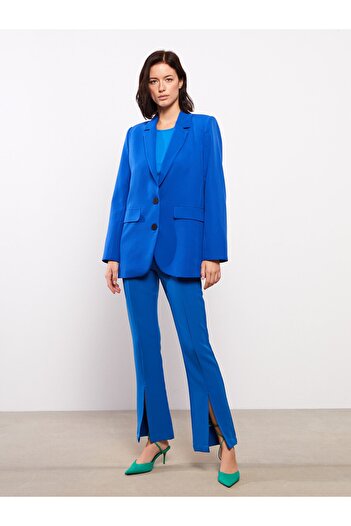 LC Waikiki Gerader Blazer für Damen mit langen Ärmeln und Knopfverschluss vorne