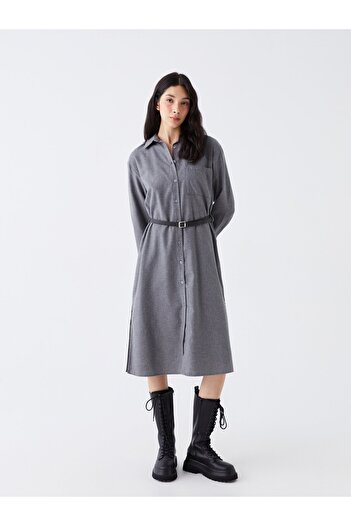 LC Waikiki Long Sleeve Straight Women's Shirt Dress
