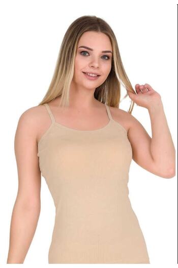 Berrak 6-Piece (6 Pieces) Skin Colored Lycra Rope Strap Undershirt