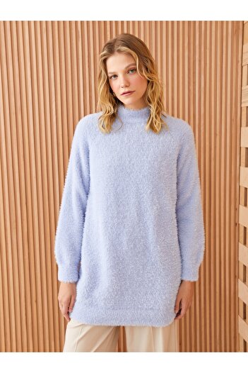 LC Waikiki Half Turtleneck Plain Long Sleeve Women's Knitwear Tunic