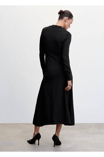 MANGO Woman Bağ Detaylı Triko Elbise