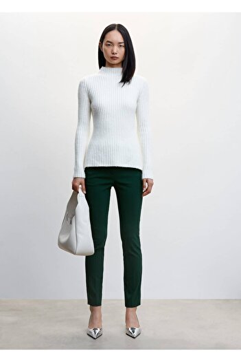 MANGO Woman Cropped Skinny Trousers
