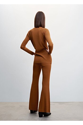 MANGO Woman Flared Triko Pantolon