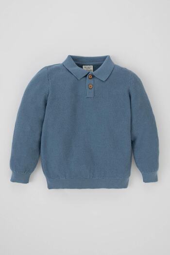 DeFacto Baby Boy Polo Collar Cotton Sweater A3849A523Au