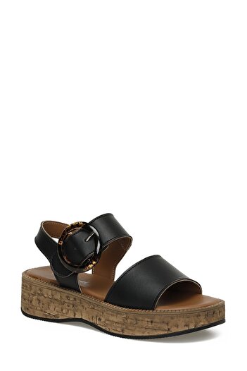 Polaris 321820.Z 3FX Black Women's Thick Sole Sandals
