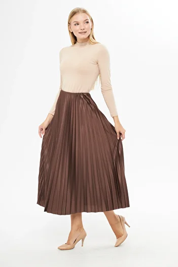 comstar Kave Leather Look Thin Pleated Skirt, Special Occasion Skirt, Pleated Skirt, Hijab Skirt, Hijab Clothing