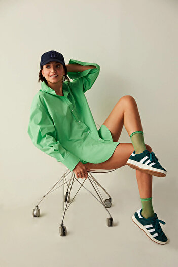 Penti Fashion Green Fishnet Socks