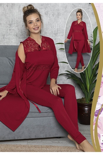 JENİKA Women's Dressing Gown Pajama Set