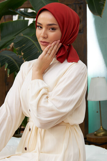 Silk Home Plain Twill Scarf - Tile