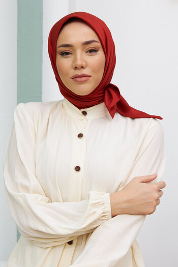 Silk Home Plain Twill Scarf - Tile