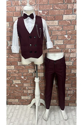 HAYTA Children's Vest Suit with Shirt Set 0-1years -14years