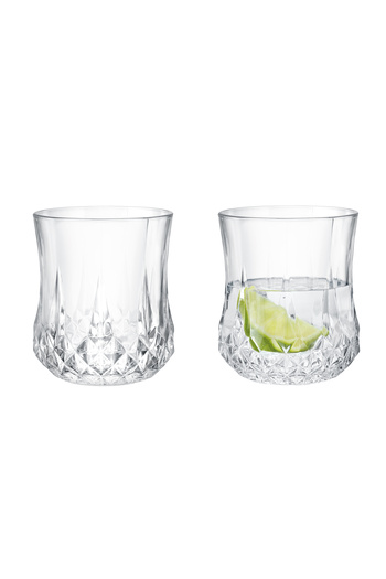 Madame Coco Audrey Glass Set of 4 White Water Glasses - 190 ml