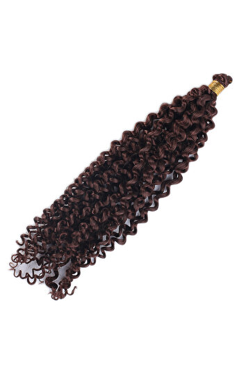 KONAK PERUK Dark Brown Color Afro Wave Hair