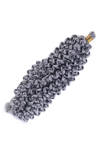 KONAK PERUK Medium Tone Gray Afro Wave Hair