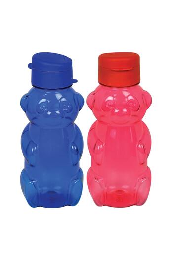 ÇEÇEN HOME ( 2 Pieces) Blue Teddy Bear Water Bottle 500ml 19 Cm