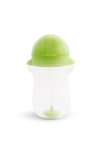 Munchkin Click Lock Spout Drinking Cup with Straw, 12 months, 296ml, Green, 1 Piece