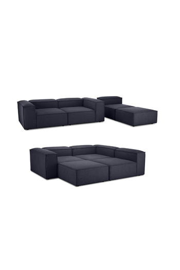 ERİZA Relax Soft 4 Modül Köşe Takımı (KOYU MAVİ) Keten 560