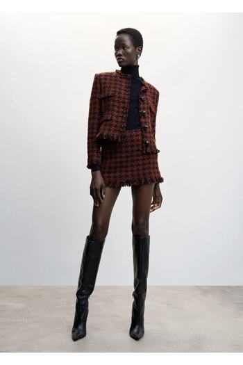 MANGO Woman Tweed Skirt