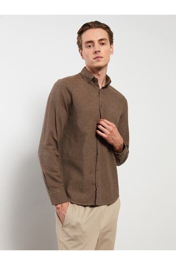 LC Waikiki Langärmliges Slim-Fit-Herrenhemd