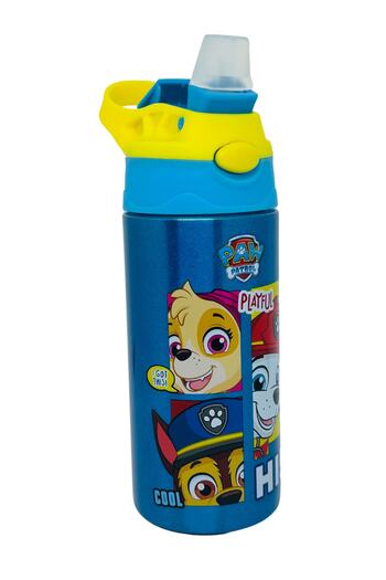 WİGGLE Paw Patrol Steel School Water Bottle with Thick Silicone Straw
