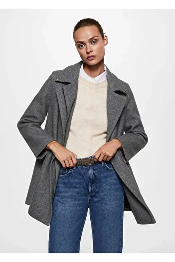 MANGO Woman Wool Biker Jacket